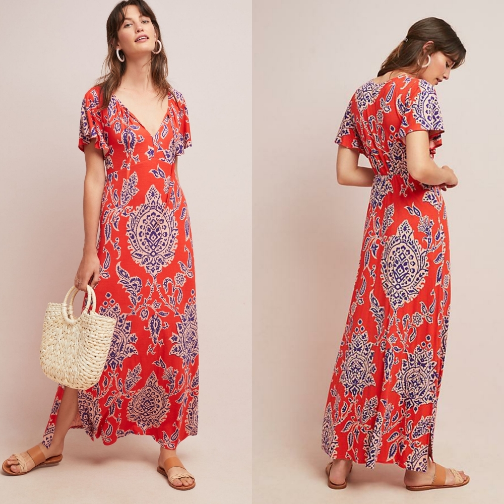 Anthro Akemi Kin Correia Maxi Dress, L